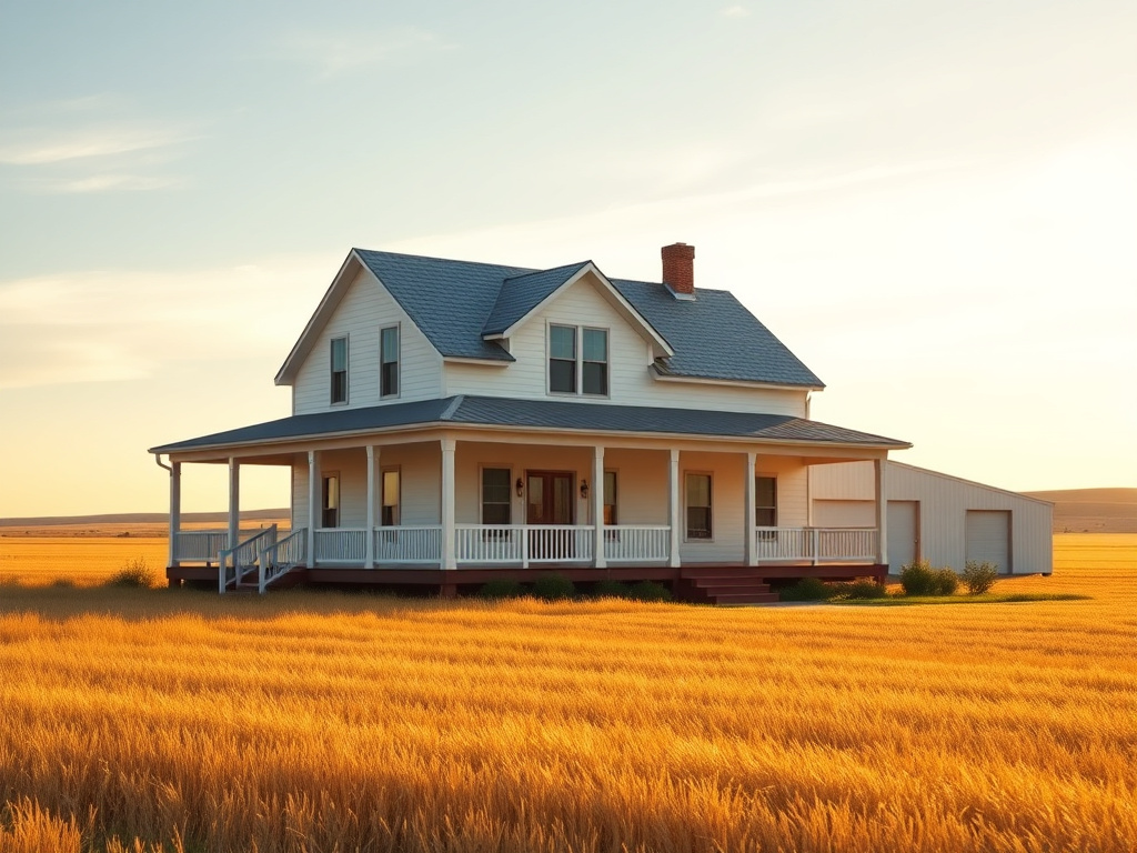 Northern Colorado farmhouse on the plains near Greeley